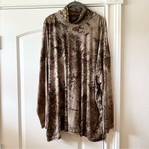 Logo Lounge Turtleneck Blouse Tunic Top